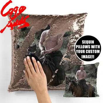 Vladimiras Putinas arklių china pagalvę | china Užvalkalas | Dviejų spalvų pagalvę | dovana jai | dovana jam | pagalvės | magic pagalvė